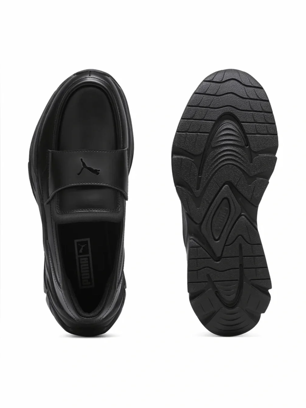 Puma Women's Soafyr Black Leather Loafers - Picture 7 of 14
